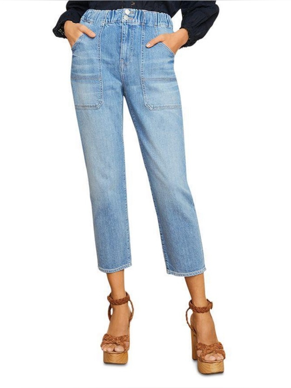 Veronica Beard Arya Straight High Rise in Nova Wash Jeans Size 26